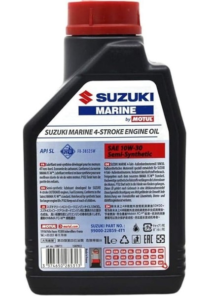 Suzuki Marine 4t 10W30 Motor Yağı 1 Litre fırsatları