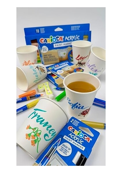 Akrilik Paint Marker Su Bazlı Fırça Uçlu 10'lu fırsatları