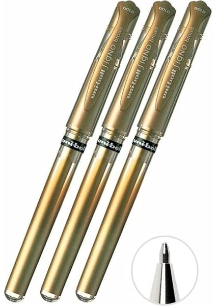 Sarı Imza Kalemi 3 Adet Uniball Signo Broad 1.0 mm Roller Pilot Kalem UM-153 Yaldızlı Davetiye Kalemi Mürekkepli fiyatları