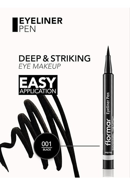 Yarı Mat Bitişli Eyeliner Siyah Eyeliner Pen 001 Black fiyatları