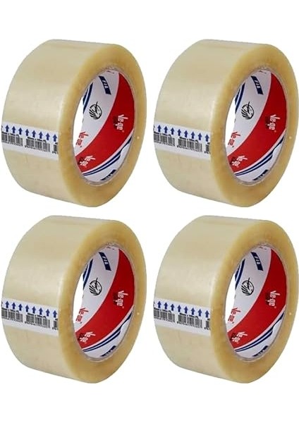 Koli Bandı 45X100 Şeffaf (Fil) En 45MM, Uzunluk Net 100 Metre, Basınca ve Gerilime Dayanıklıdır (4 Adet)