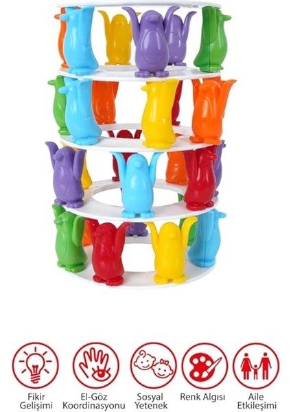 Penguen Kulesi Eğitici Zeka ve Aktivite Oyunu Eğlence Kutusu Go Toys fırsatları