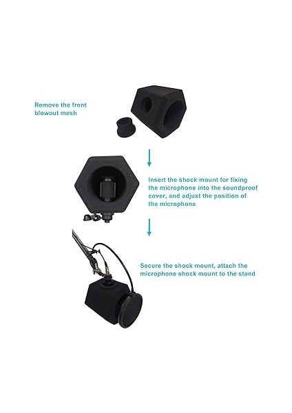 Mikrofon Sünger Kapağı - Profesyonel Kayıt Için Yüksek Yoğunluklu Cam - Açık Ses Yakalama Için Izolasyon Kabini Aksesuarı modelleri