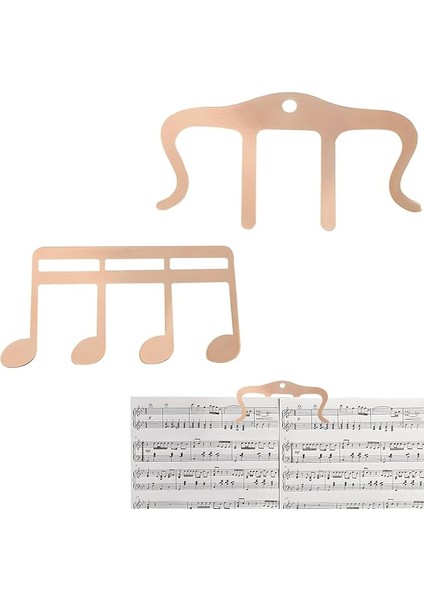 Notalar Klasörü, Piyano Defteri, Nota Yaprakları, Metal, M Şeklinde, Kitap, Atıştırmalık Çantası, Klavye, Piyano, Gitar, Nota Aksesuarı Için Sayfa Işaretleme Tutucu, 2 Adet