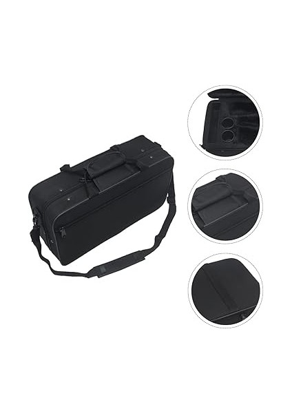 Yastıklı Klarnet Çantası Omuz Askılı Klarnet Çantası Yumuşak Köpük Akustik Konser Çantası Için Sırt Çantası Taşıma Çantası Müzikal Instrumemt Case Müzik Aleti Çantası Tuval Siyah modelleri