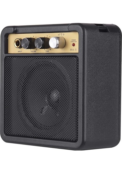 Mini Gitar Amplifikatör Amp Hoparlör 1W, 6.35MM Girişli 1/4 Inç Çıkışı, Ses Tonu Ayarı Overdrive'ı Destekler