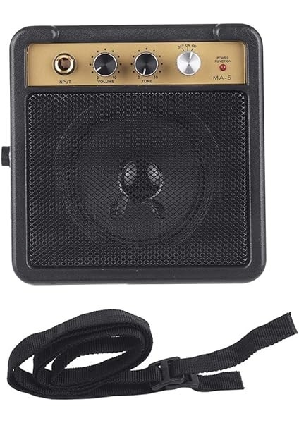 Mini Gitar Amplifikatör Amp Hoparlör 1W, 6.35MM Girişli 1/4 Inç Çıkışı, Ses Tonu Ayarı Overdrive'ı Destekler fiyatları