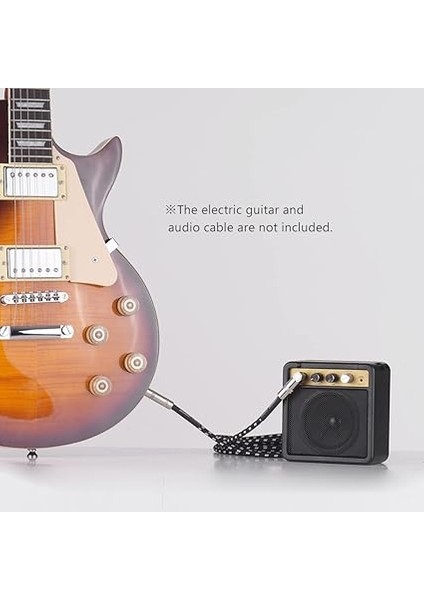Mini Gitar Amplifikatör Amp Hoparlör 1W, 6.35MM Girişli 1/4 Inç Çıkışı, Ses Tonu Ayarı Overdrive'ı Destekler modelleri
