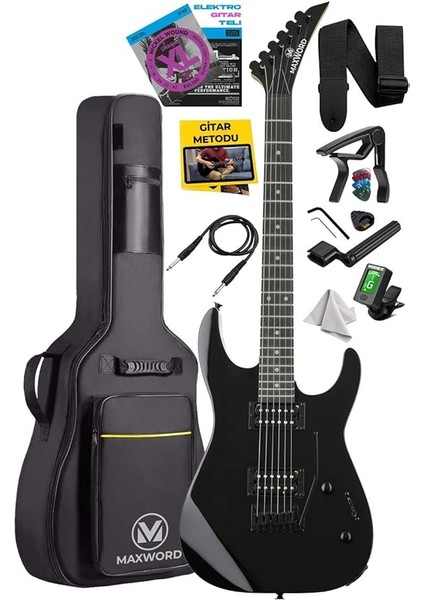 Grade Black Rosewood Klavye Hh Yüksek Kaliteli Elektro Gitar