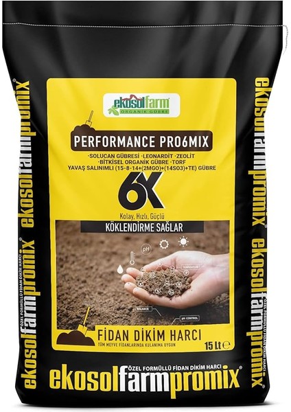 Fidan Dikim Harcı Performans PRO6MIX Gübre 15 Litre