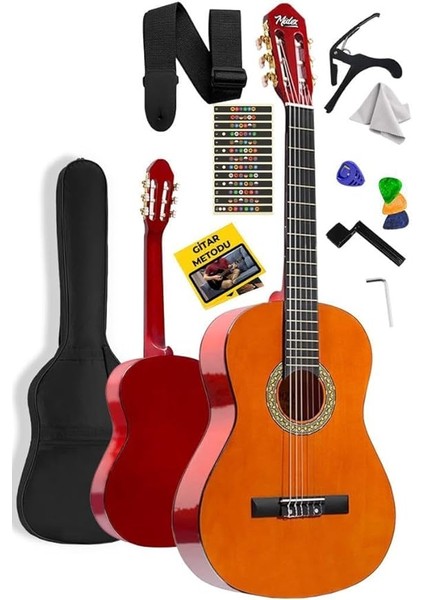 CG-270M Doğal Renk Klasik Gitar 4/4 Yetişkin Boy Sap Ayarlı Full Set