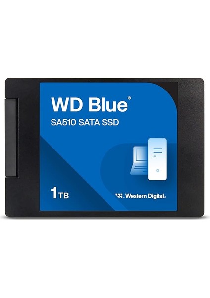 Blue SA510 Sata SSD 1 Tb 2,5 Inç (560 Mb/s'ye Kadar Okuma, 520 Mb/s'ye Kadar Yazma, Pc/dizüstü Bilgisayar Için Yükseltme, Dropbox Professional, Western Digital SSD Dashboard)