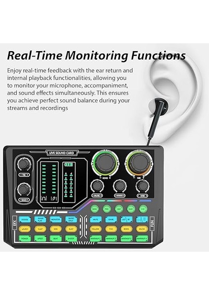 Ses Kartı Youtube Kick Podcast ve Yayıncı, Ses Kartı, Dj Mikser, Taşınabilir Podcast Prodüksiyon Stüdyosu, Canlı Yayın, Kayıt, Oyun Için Kondenser Ses Kartlı Mikrofon Mikseri P16 indirimleri