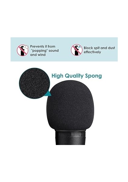 Shure SM58 Mikrofon Kapağı Köpük 2 Paket - Pop Kalkanı, Shure SM58 Için Mikrofon Pop Filtresi Rüzgar Seslerini Azaltmak Için Dinamik Vokal Mikrofon fırsatları