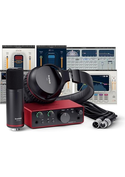 Focusrite Scarlett Solo Studio (4. Nesil) USB Ses Arabirimi ve Dalgalar Müzisyenleri 2 Paketi