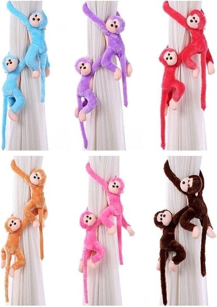 Peluş Maymun Oyuncak, Elleri Yapışabilen 70 cm Kırmızı