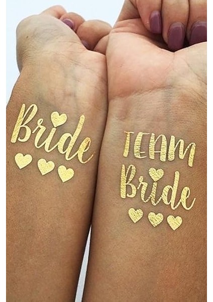 Bride To Be Gold Altın Renk Geçici Dövme 1 Bride 5 Team Bride Bekarlığa Veda Partisi fiyatları