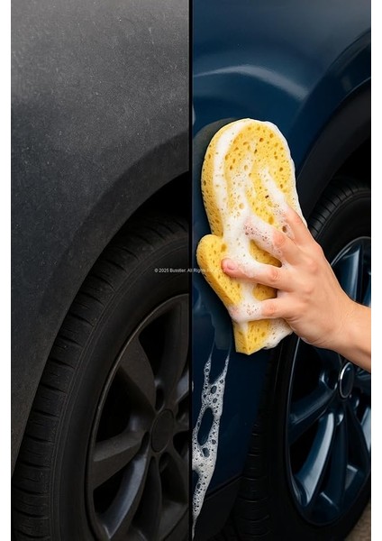 Eldiven Biçimli Araba Yıkama Süngeri, Çift Taraflı Temizlik Süngeri, Ergonomik Eldiven Tasarımı, Araç Dış Yüzey ve Jant Temizliği Için Uygun, Su ve Köpük Tutucu, Çizik Bırakmaz indirimleri