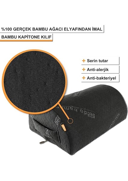 Bambu Serisi | Masa Altı Ayaklık Yastık | Siyah Renk fırsatları