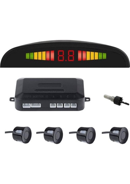 Ekranlı Araç Park Sensörü Ses Ikazlı 22 mm Siyah Göz