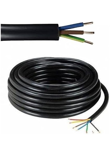 Kablo 3x1.5 Ttr Kablo Cca 100 Metre Siyah,