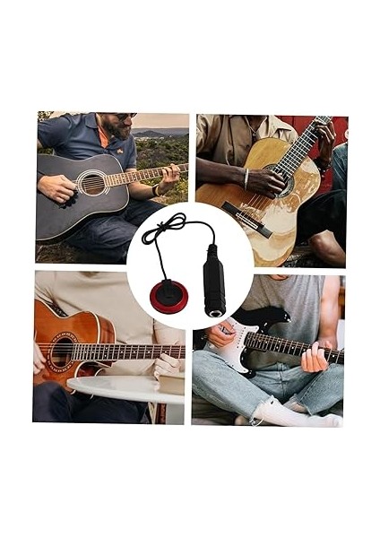 635MM Dişi Jack Gitar Manyetiği Gitar Amfisi Kablosu Için Sağlam Plastik Kırmızı modelleri