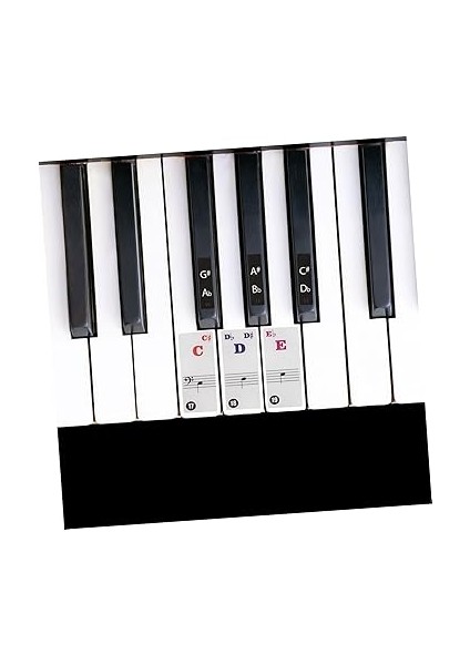 Klavye Nota Çıkartmaları 2 Sayfa Piyano Klavye Çıkartmaları Erkek ve Kız Çocukları Için Piyano Öğrenme Çıkartmaları Çıkarılabilir modelleri