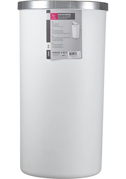 M-E76-01 Lenox 35 Lt Çöp Kovası, Beyaz fiyatları