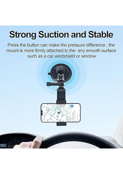 Gopro Hero 13 12 11 10 9 8 Max, Djı Osmo Action 5 4, Osmo Pocket, INSTA360 X5 X4 X3, One X2, Telefon Vantuzlu Tutucu, Rüzgar Ekranları ve Windows Için modelleri