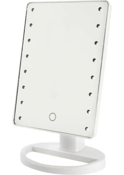 Dokunmatik LED Işıklı Pilli Masa Üstü Makyaj Aynası Makyaj Aynası Ledli