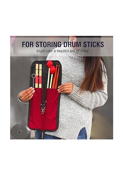 Baget Çantası, Irın 5 Renk Davul Sopa Depolama Asılı Çanta Baget Saplı Taşınabilir Çanta (Kırmızı) fiyatları