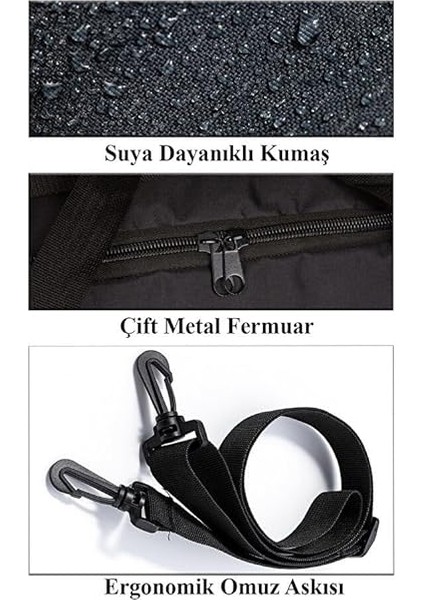 A Dos Unisex Uzun Askılı Geniş Hacimli Seyahat Gym Fitness Spor Çantası El Valizi Kabin Boy indirimleri