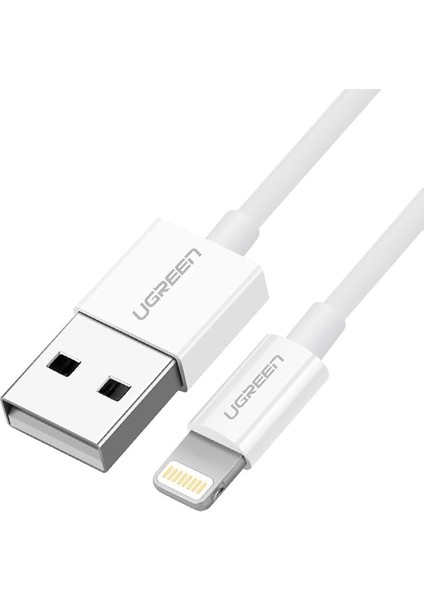 iPhone Ios Lightning Şarj ve Data Kablosu, Mfi Sertifikalı, Beyaz, 1 Metre