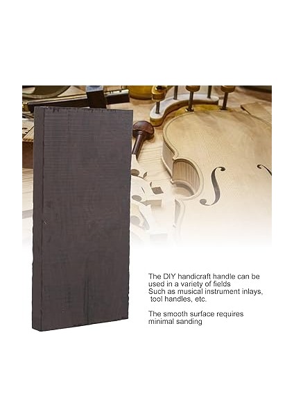 Abanoz Kereste Boş, Dıy El Sanatları, Ahşap Kulplar ve Müzik Aleti Aksesuarları Için Premium Siyah Abanoz Kereste Boş (120 * 60 * 10MM) fırsatları