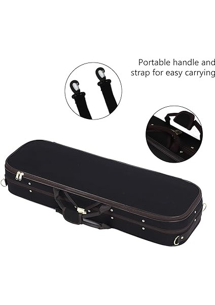 Profesyonel Müzisyenler Için Ideal Olan Higrometreli Şık 4/4 Beden Keman Kutusu Oxford Kumaş Köpük Malzemesi fiyatları