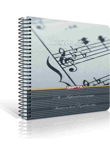 Müzik Defteri Spiralli 80 Yap A4 Sert Kapak