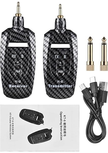 Kablosuz Gitar Sistemi Şarj Edilebilir 2.4g Taşınabilir Uhf Gitar Verici Alıcı Elektro Gitar Bas Için Set Elektrikli Rüzgar Enstrümanları Gerçek Zamanlı Iletim 2 6.35MM Adaptörlü 270 Derece Dö fiyatları