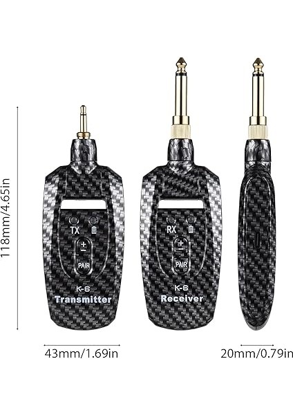Kablosuz Gitar Sistemi Şarj Edilebilir 2.4g Taşınabilir Uhf Gitar Verici Alıcı Elektro Gitar Bas Için Set Elektrikli Rüzgar Enstrümanları Gerçek Zamanlı Iletim 2 6.35MM Adaptörlü 270 Derece Dö modelleri