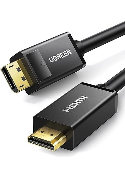 4K Displayport HDMI Dönüştürücü Kablo, Siyah, 2 Metre