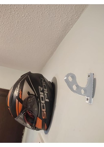 Motosiklet Bisiklet Scooter Kask Duvar Askısı Kask Tutucu Vida Dübel Dahil (Beyaz) fırsatları