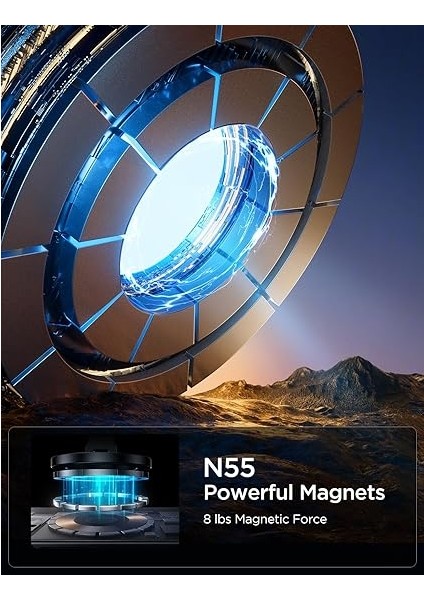 iPhone 16/16 Pro Max Magsafe Araç Montajı, [tüm Metal ve 360° Ayarlama] N55 Güçlü Mıknatıslı Araba Için Manyetik Telefon Tutucu, iPhone 16 15 14 13 12 ve Magsafe Kılıf ve Tüm Telefonlar Için fırsatları