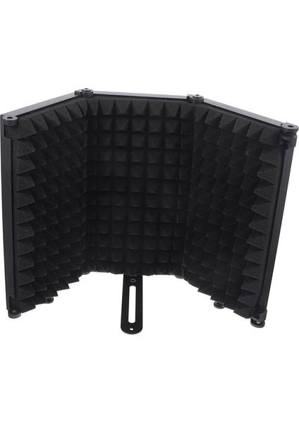 1 Takım Mikrofon Akustik Kapağı Kulaklık Durmak Patlama Bom Kolu Mikrofon Standı Pop Ekran Ön Cam Mikrofon Filtresi Mikrofon Izolasyon Kalkanı Mikrofon Açılır Filtresi Sünger Black