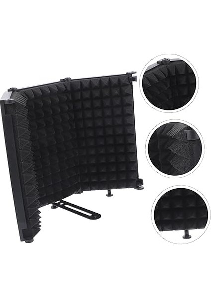 1 Takım Mikrofon Akustik Kapağı Kulaklık Durmak Patlama Bom Kolu Mikrofon Standı Pop Ekran Ön Cam Mikrofon Filtresi Mikrofon Izolasyon Kalkanı Mikrofon Açılır Filtresi Sünger Black indirimleri