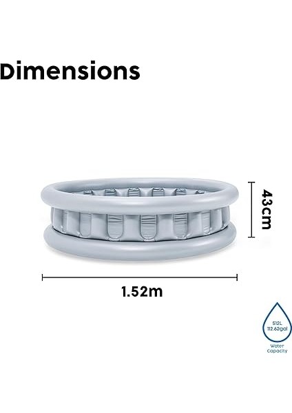 Büyük Metalik Uzay Gemisi Şişirilebilir Havuzu (152X43 Cm) 51080 modelleri