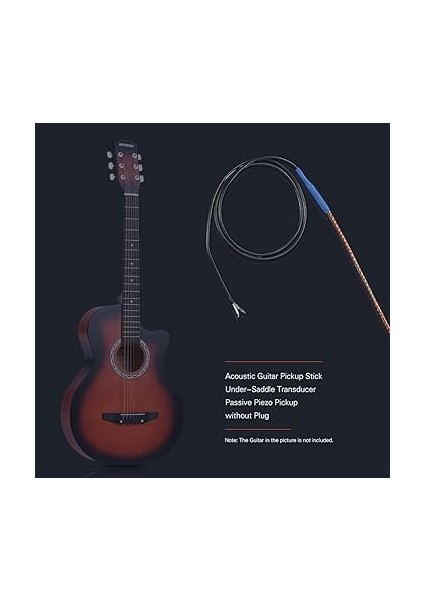 Pickup Sopa Pasif Piezo Pikap Akustik Gitar Için Yumuşak Eyer Dönüştürücü Pikap Tak Olmadan modelleri