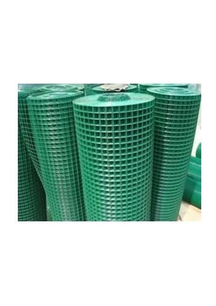Pvc Kaplı Puntalı Yeşil Tel 12MMX12MM Gözaralıklı 09MM Kalınlık 120CM Yükseklik 25METRE Uzunluğunda- Kümes Teli- Kafes Teli- Tavuk Teli-Çit TELİ-120CMX25METRE
