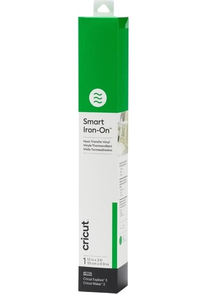 Smart Iron On - 13IN x 3ft - Heat Transfer Vinyl For Htv Projects - Compatible With Cricut Explore 3/maker 3 - Grass