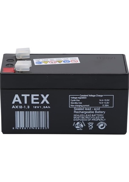 AX12-1.3 12V Volt - 1.3AH Amper Bakımsız Kuru Akü