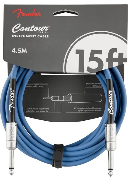 Contour Serisi Enstrüman Kablosu (15FT Str/str) Lake Placid Blue