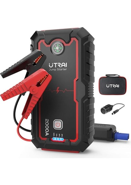 Jstar One 22000MAH 2000A Jump Starter Taşınabilir Akü Takviye Cihazı (Çanta + Pusula + Powerbank + LED Lamba)